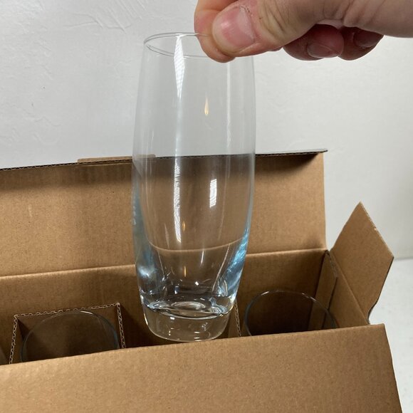 Real Living - Stemless Flute Glasses - Clear - Set of 4 - NWT - Picture 9 of 12